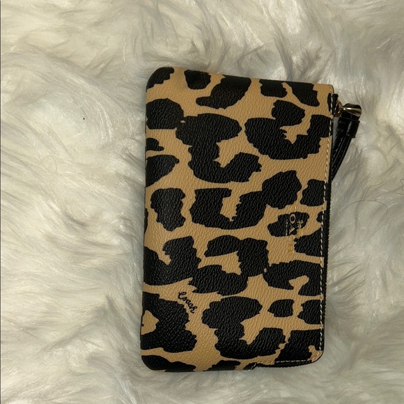 Coach Black and Tan Leopard Crossbody/Wristlet Set - Picture 10 of 13